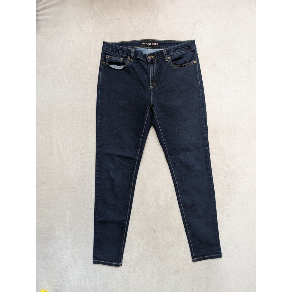 Michael Kors MK Womens Jeans Size 8 Izzy Skinny Dark Wash Denium